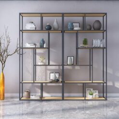 Bộ 2 kệ trang trí kiểu hiện đại GHF-403