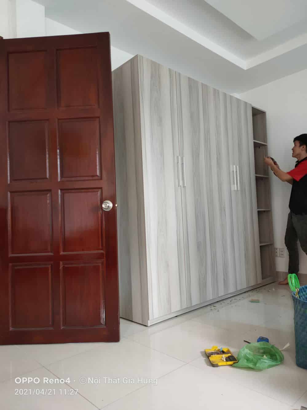 Tủ Áo 4 Cánh Gỗ MDF Melamine Có Kệ GHTop-5252 14 Tủ Áo 4 Cánh Gỗ MDF Melamine Có Kệ GHTop-5252