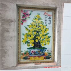 Tranh kính cường lực cây Mai tài lộc GHT-194