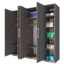 Tủ Áo 4 Cánh Gỗ MDF Melamine Có Kệ GHTop-5252 11 Tủ Áo 4 Cánh Gỗ MDF Melamine Có Kệ GHTop-5252