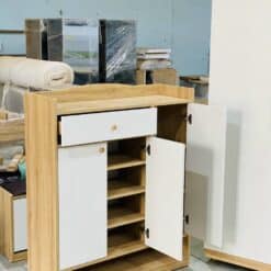 Mẫu tủ giày gỗ công nghiệp GHF-6046 11 mau tu giay go cong nghiep mdf loi xanh chong am ghf 6046 1