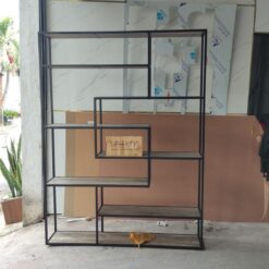 Kệ trang trí gỗ MDF khung sắt GHF-6458