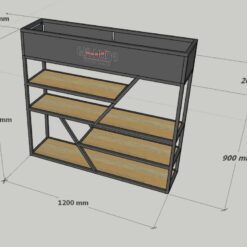 ke trang tri khung sat co hop go lam vach ngan ghf 6492 1