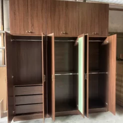 Tủ áo gỗ công nghiệp MDF chống ẩm 6 cánh có gương GHS-7112 14 Tu ao go cong nghiep MDF chong am 6 canh co guong GHS 7112 4