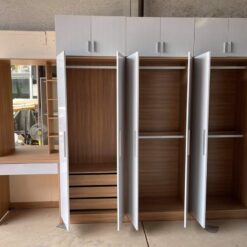 Mẫu bộ 2 món: tủ áo + bàn phấn gỗ công nghiệp GHF-6945