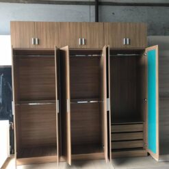 Tủ áo gỗ công nghiệp MDF chống ẩm 6 cánh có gương GHF-7087 11 Tủ áo gỗ công nghiệp MDF chống ẩm 6 cánh có gương GHF-7087
