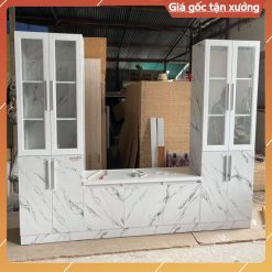 Tủ kệ tivi gỗ công nghiệp MDF chống ẩm vân đá GHF-6907