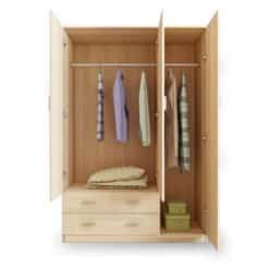 Tủ quần áo gỗ công nghiệp 3 cánh 2 ngăn kéo GHF-6838 11 Tủ quần áo gỗ công nghiệp 3 cánh 2 ngăn kéo GHF-6838