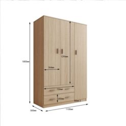 Tủ quần áo gỗ công nghiệp 3 cánh 2 ngăn kéo GHF-6838 10 Tủ quần áo gỗ công nghiệp 3 cánh 2 ngăn kéo GHF-6838