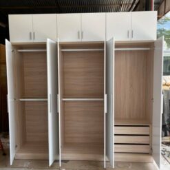 Tủ Quần Áo Gỗ Công Nghiệp 6 Cánh Hiện Đại GHF-6900 11 Tủ Quần Áo Gỗ Công Nghiệp 6 Cánh Hiện Đại GHF-6900
