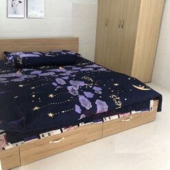 Giường gỗ công nghiệp MDF chống ẩm 2 ngăn kéo GHF-7383 6 giuong go cong nghiep mdf chong am 2 ngan keo ghf 7383 1
