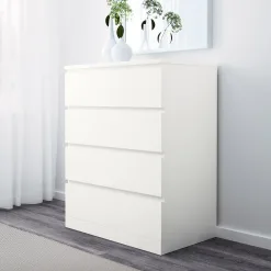 Tủ gỗ công nghiệp MDF chống ẩm 4 ngăn kéo màu trắng GHF-7347 11 tu go cong nghiep mdf chong am 4 ngan keo mau trang ghf 7347 1