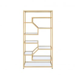 Kệ trang trí khung chân sắt mặt kính cường lực GHS-8612