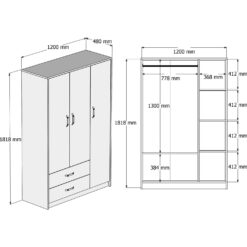 Tu Quan Ao Go MDF phu Melamin GHS 9844 1